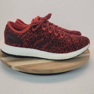adidas Pure Boost Uncaged Tactile Red Dark Burgundy-Black Mens Size 11